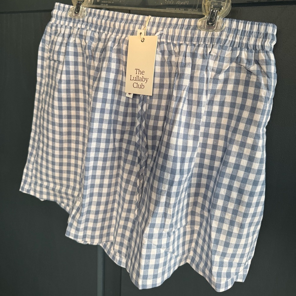 Matilda Shorts in Blue Gingham by The Lullaby Club